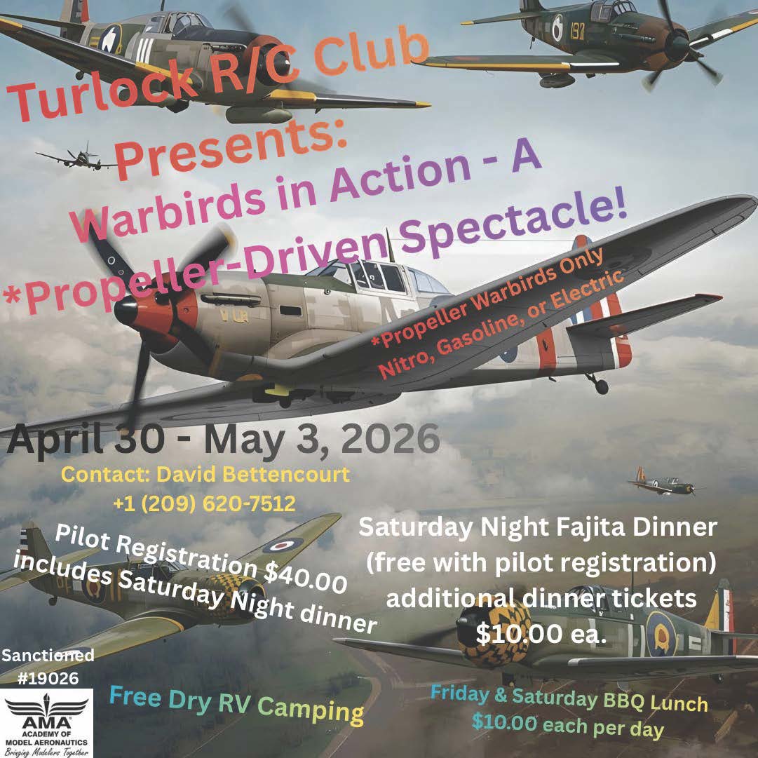 March 20 2026 Warbirds Turlock RC Club